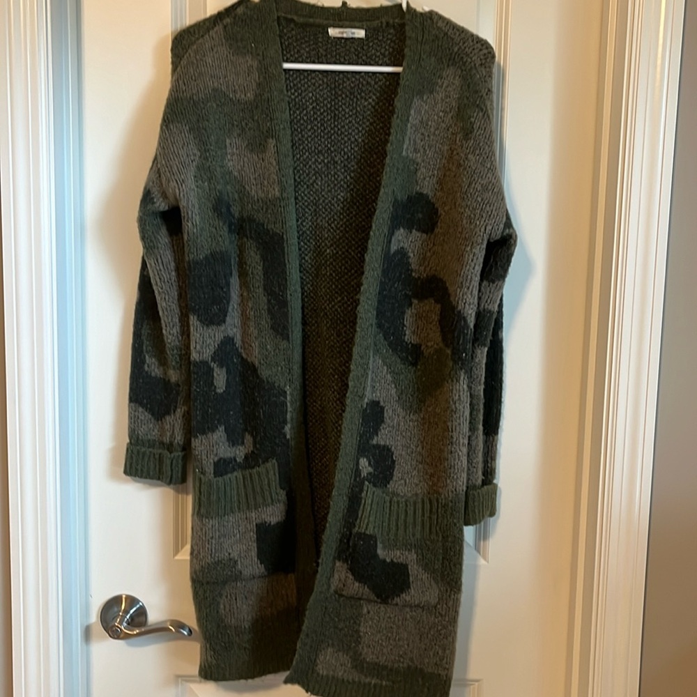 Maurices army pattern cardigan